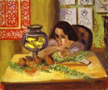 Fauvismo Painting - Mujer ante el Acuario 1921 Fauvista